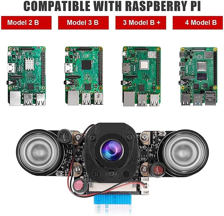 [אביזרי מחשב לוח יחיד] תואם Raspberry Pi 4 מודול מצלמה חתוך IR 5MP OV5647 מצלמת רשת עם מתג ראיית יום ולילה